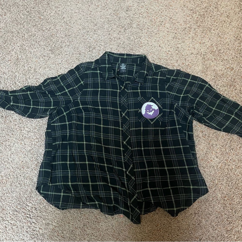 Disney Nightmare Before Christmas Button Up Flannel